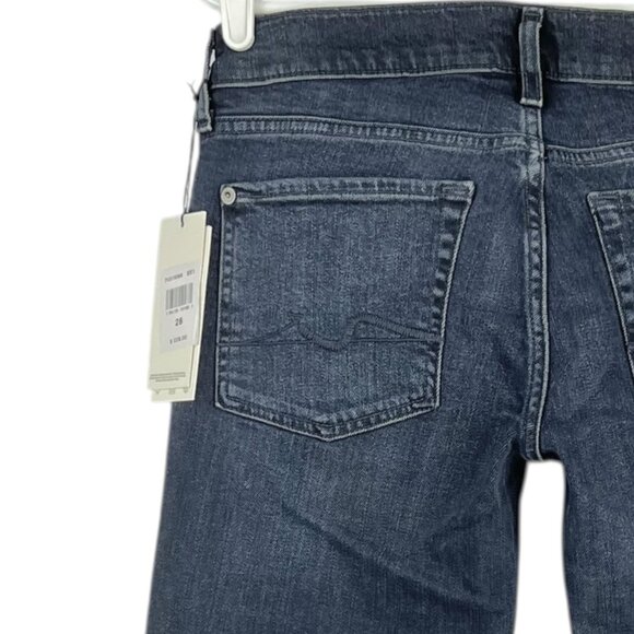 7 for all Mankind Women's Distressed Boot Cut Blue Denim Jeans Sz 28 NWT $228.00 - Picture 6 of 15